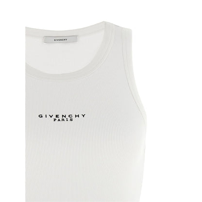 Givenchy White Cotton Sleeveles T-Shirt