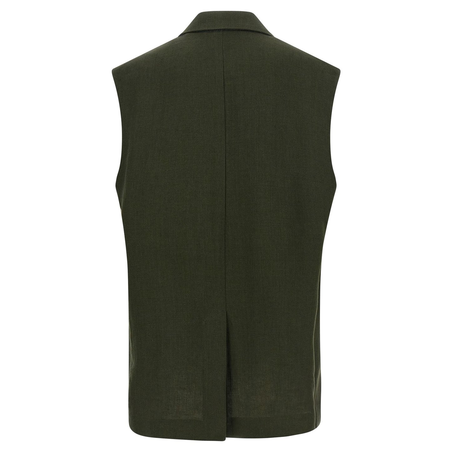 Max Mara Bicolor Linen Sleeveless Jacket