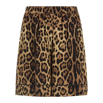 Dolce & Gabbana Brown Silk Bermuda Shorts