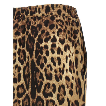 Dolce & Gabbana Brown Silk Bermuda Shorts