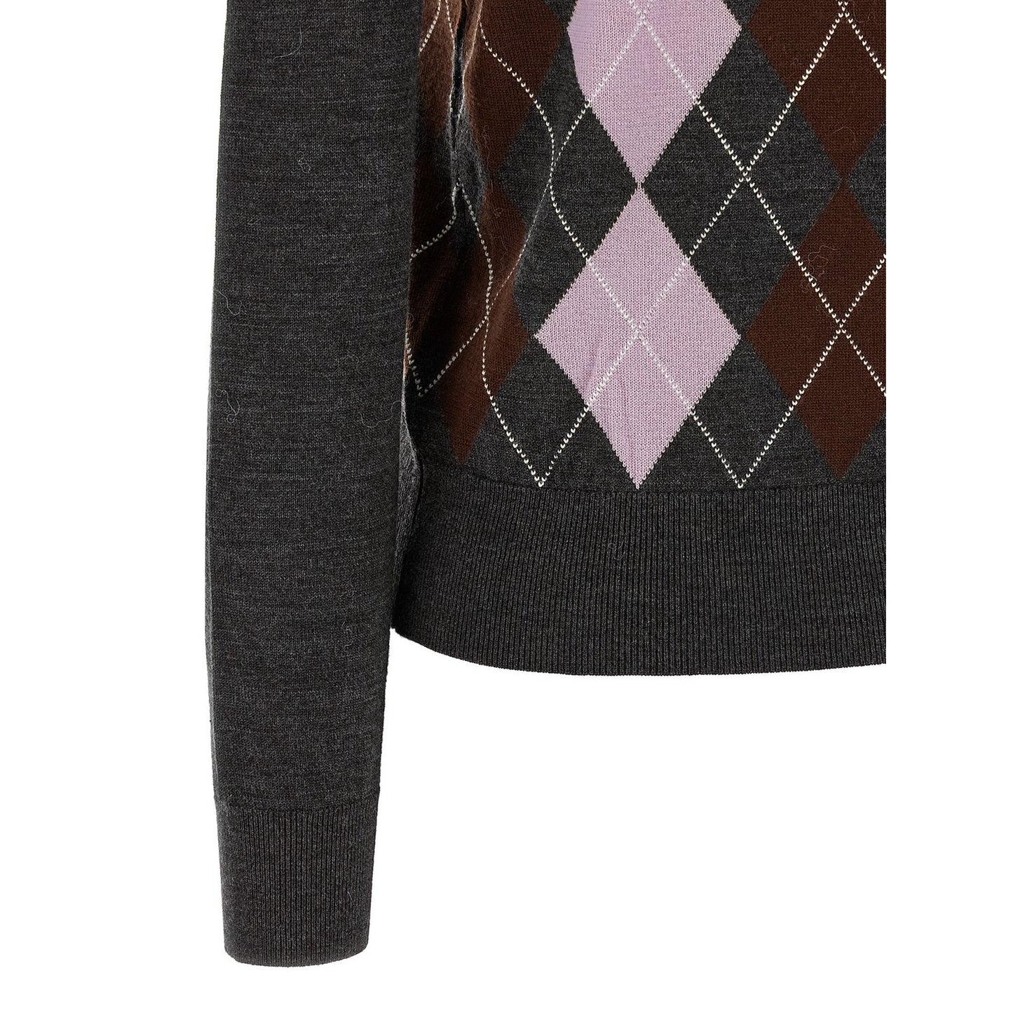 Self-Portrait Gray Wool Cardigan
