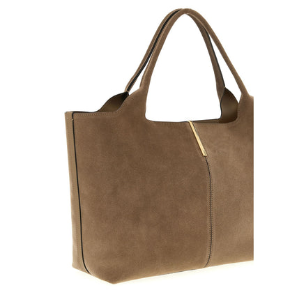 Tod's Beige Calfskin Tote Bag