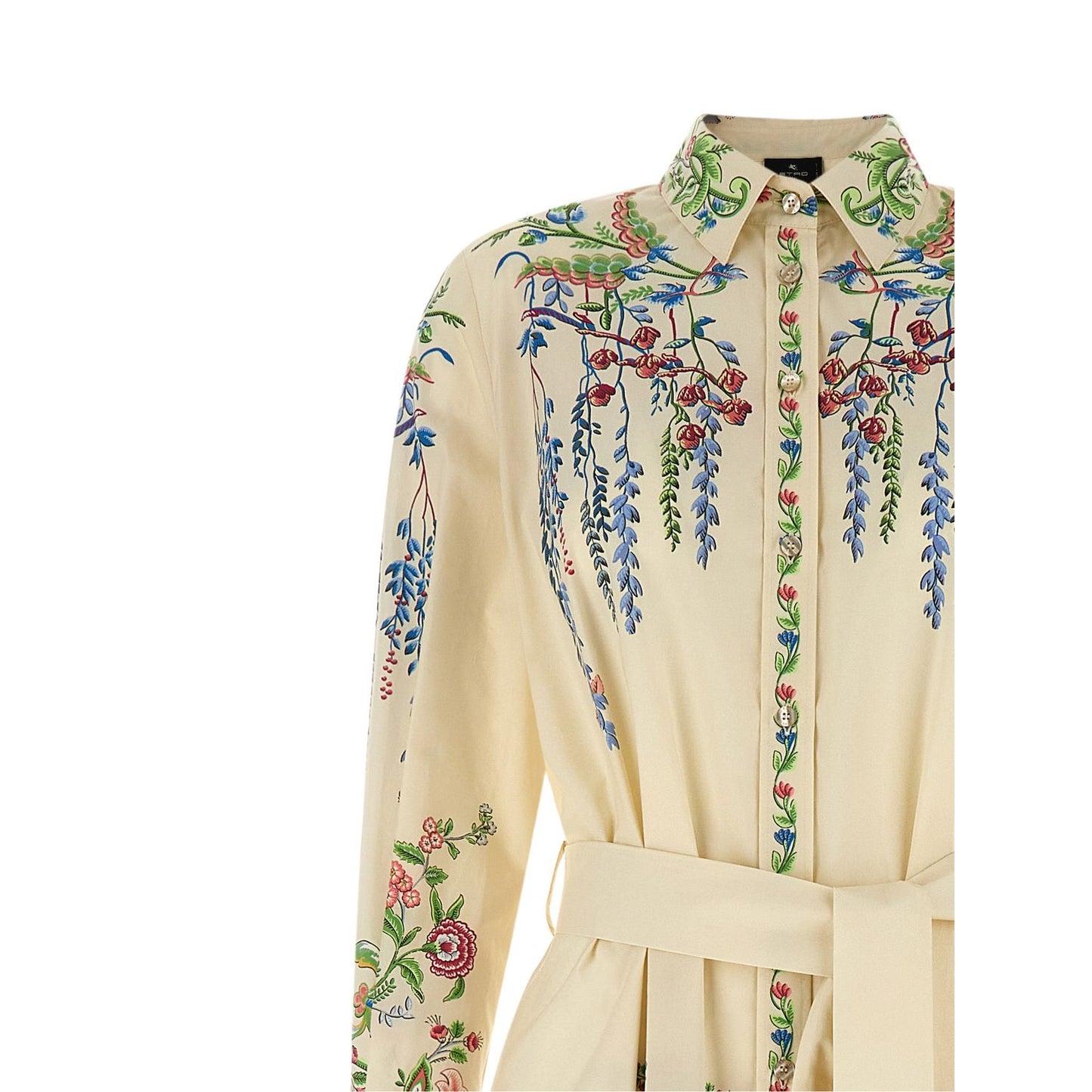 Etro Multicolor Cotton Long Dress