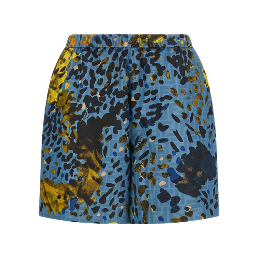 Fendi Blue Polyester Bermuda Shorts