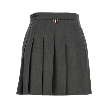 Thom Browne Gray Wool Long Skirt