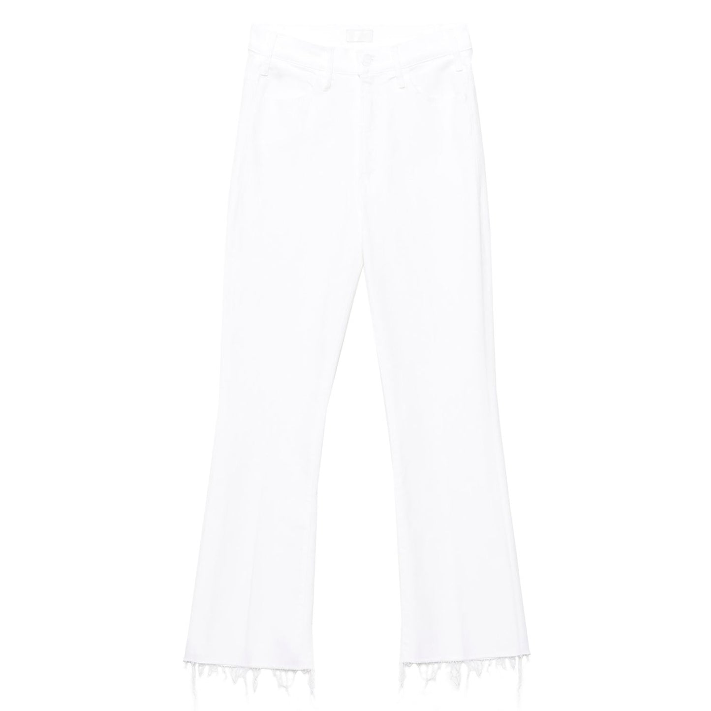 Mother Denim White Cotton Flared Jeans