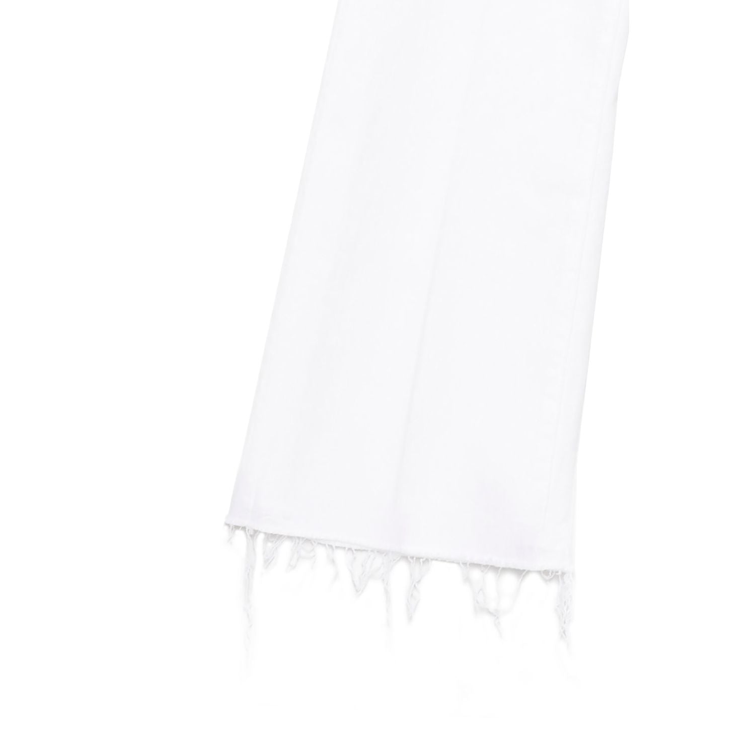 Mother Denim White Cotton Flared Jeans