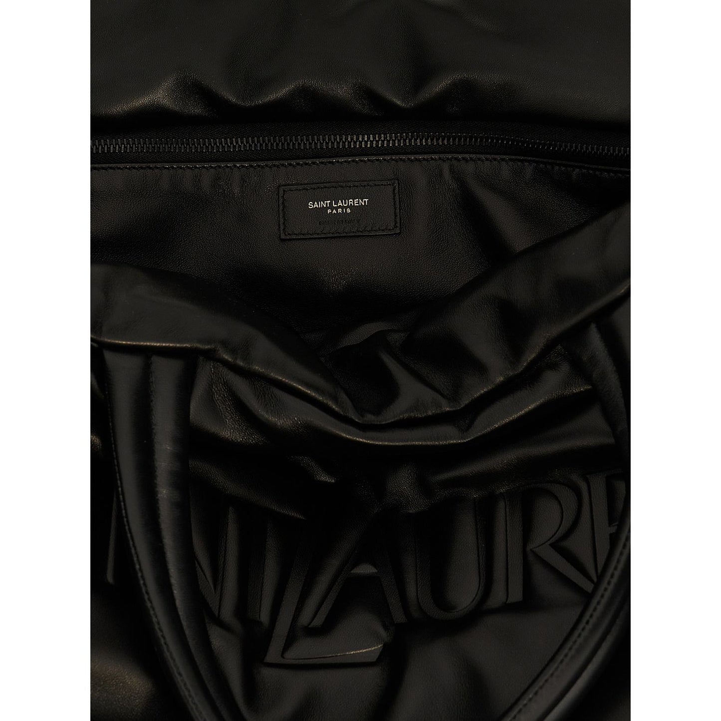 Saint Laurent Black Lamb Leather Tote Bag