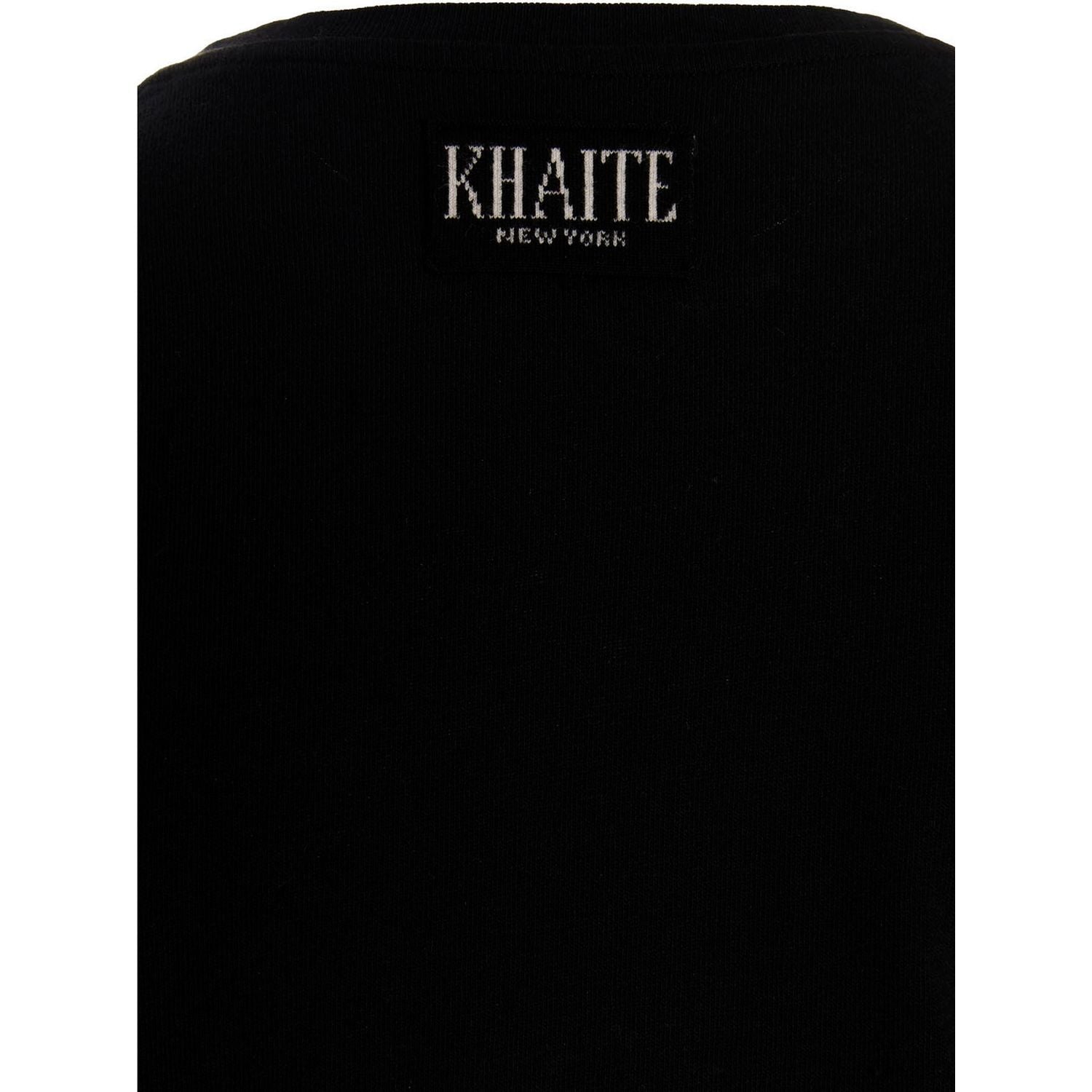 Khaite Black Cotton T-Shirt