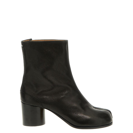 Maison Margiela Black Napa Leather / Calf Bos Taurus Ankle Boots