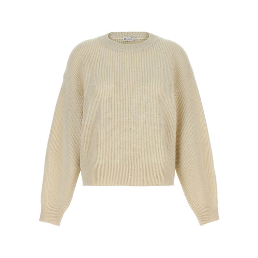 Brunello Cucinelli White Cashmere Cardigan