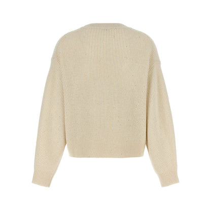 Brunello Cucinelli White Cashmere Cardigan