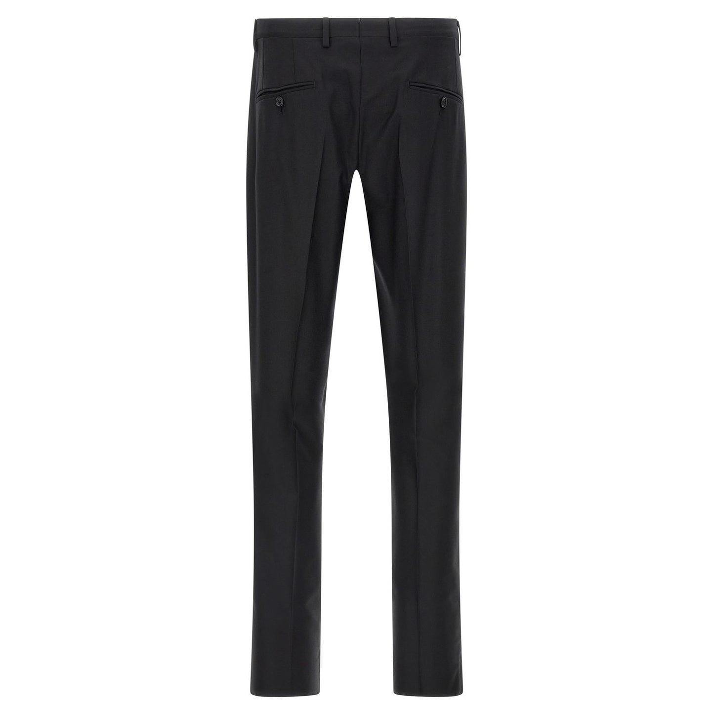 Dolce & Gabbana Black Virgin Wool Two-Piece Suit