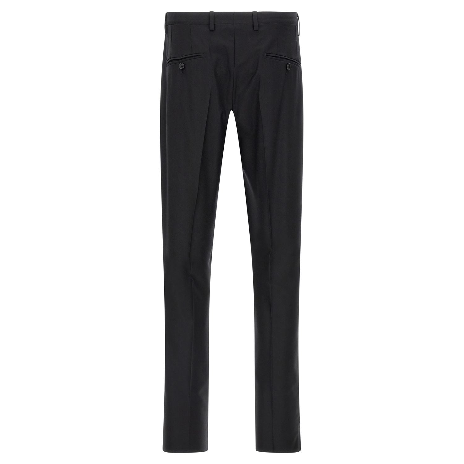 Dolce & Gabbana Black Virgin Wool Two-Piece Suit