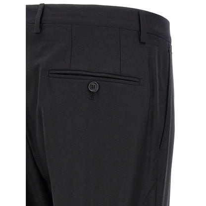 Dolce & Gabbana Black Virgin Wool Two-Piece Suit