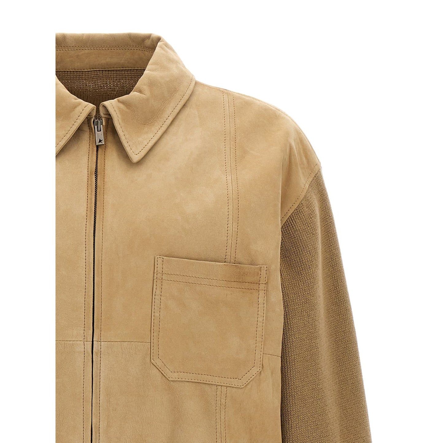 Golden Goose Beige Cowhide Leather Jacket