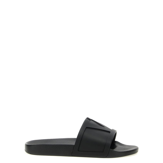 Valentino Garavani Black Plastic Slides