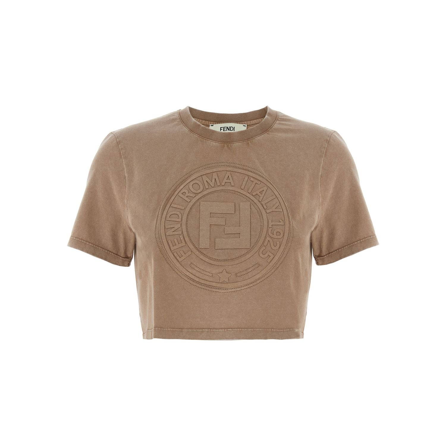 Fendi Brown Cotton T-Shirt