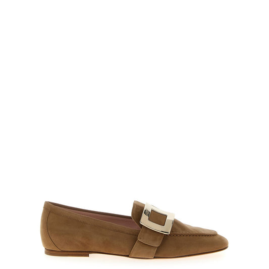Roger Vivier Beige Goatskin Slip-On Loafers
