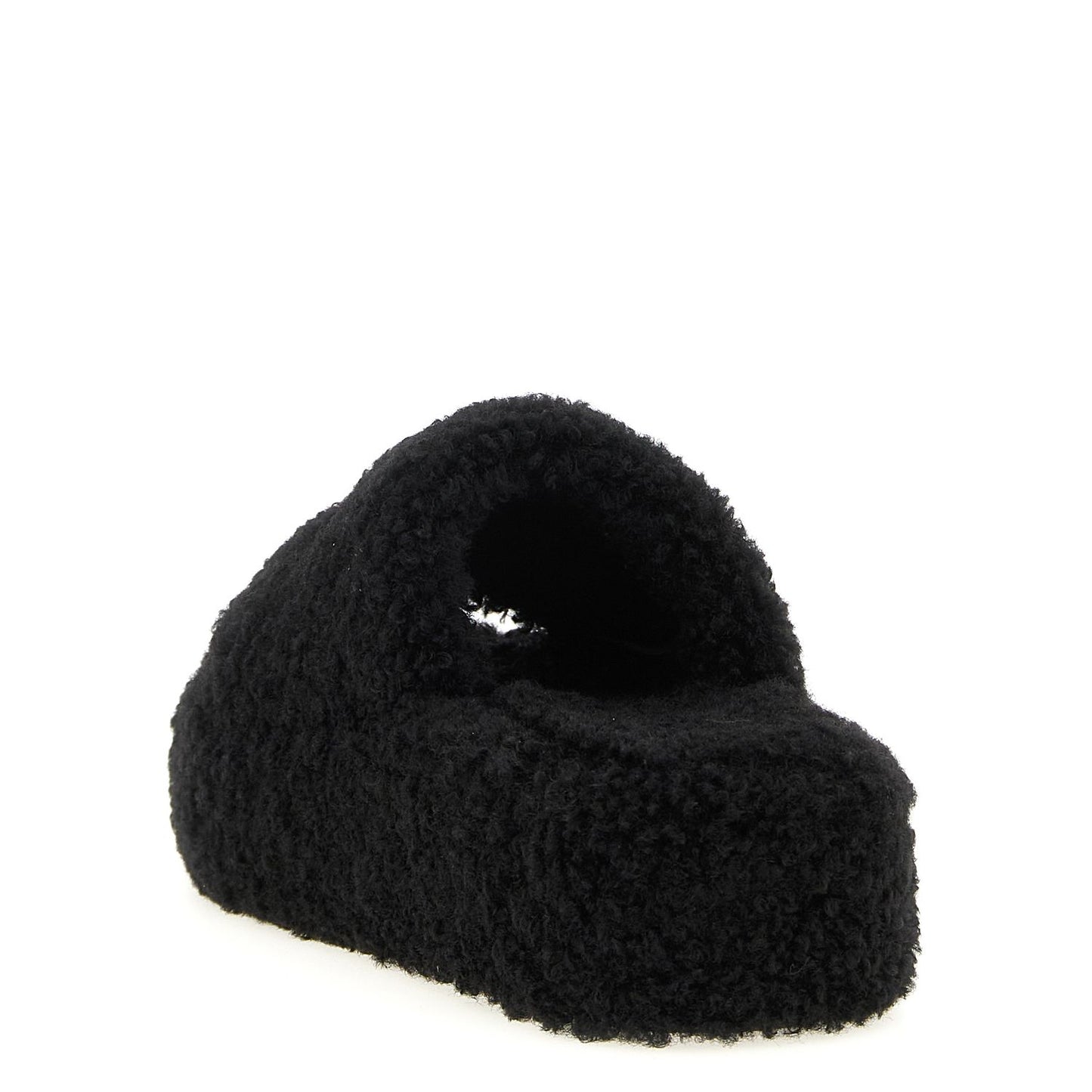 Balenciaga Black Polyester Slides