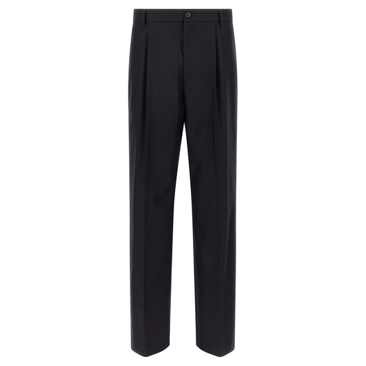 Dries Van Noten Blue Wool Dress Pants