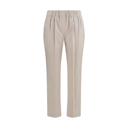 Brunello Cucinelli Beige Cotton Casual Pants
