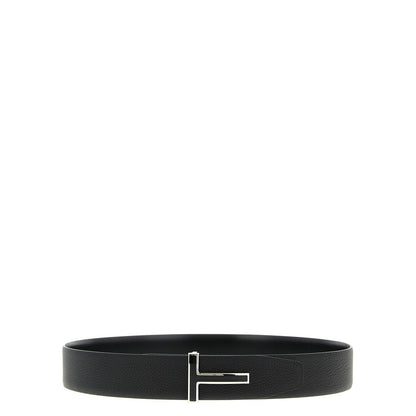 Tom Ford Black Calfskin Regular Belt