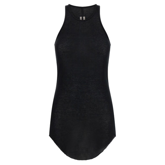 Rick Owens Black Viscose Tank Tops
