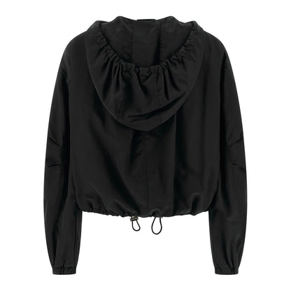 The Attico Black Polyester Bomber