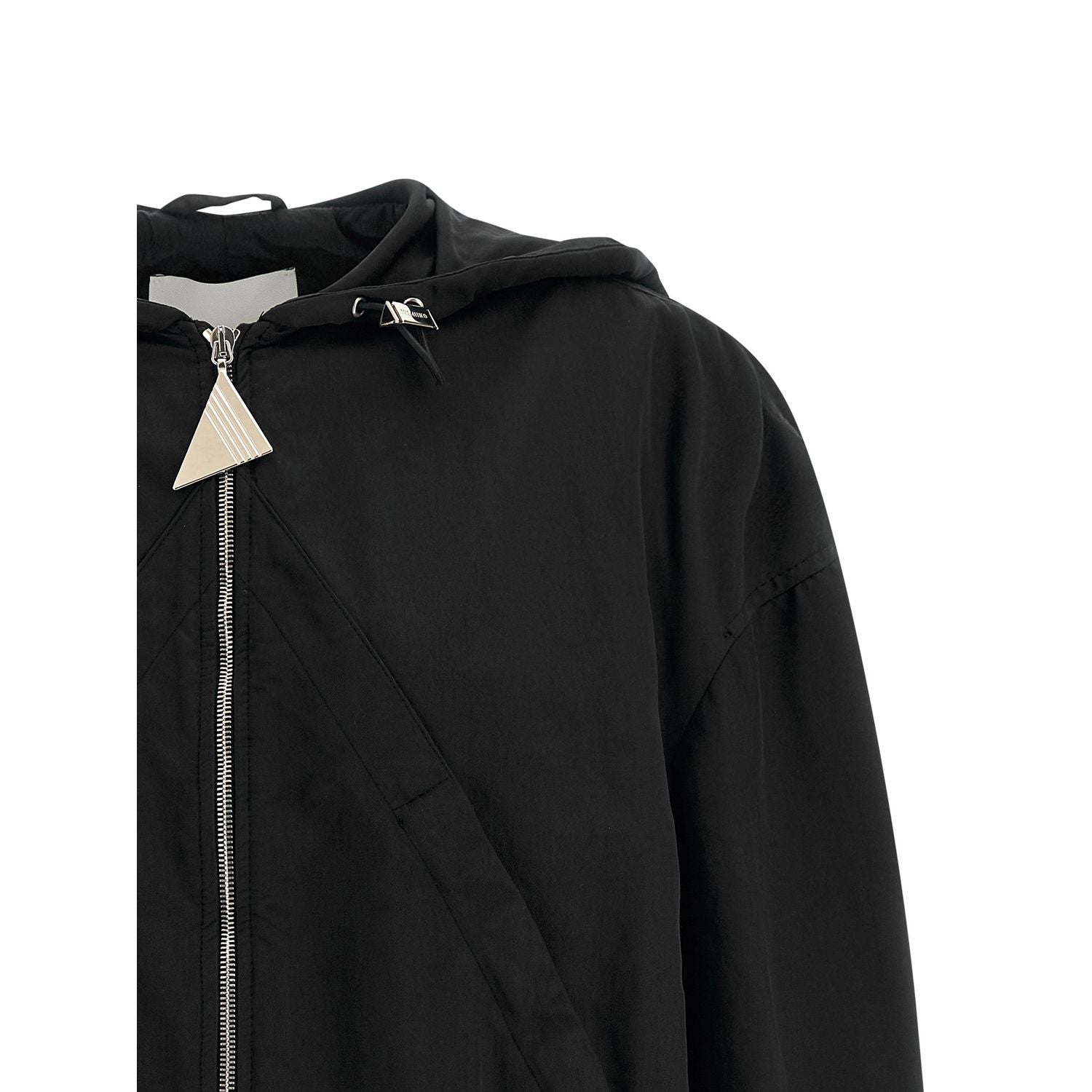 The Attico Black Polyester Bomber