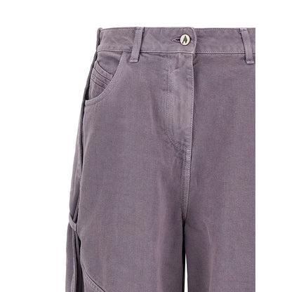 The Attico Purple Cotton Cargo Pants