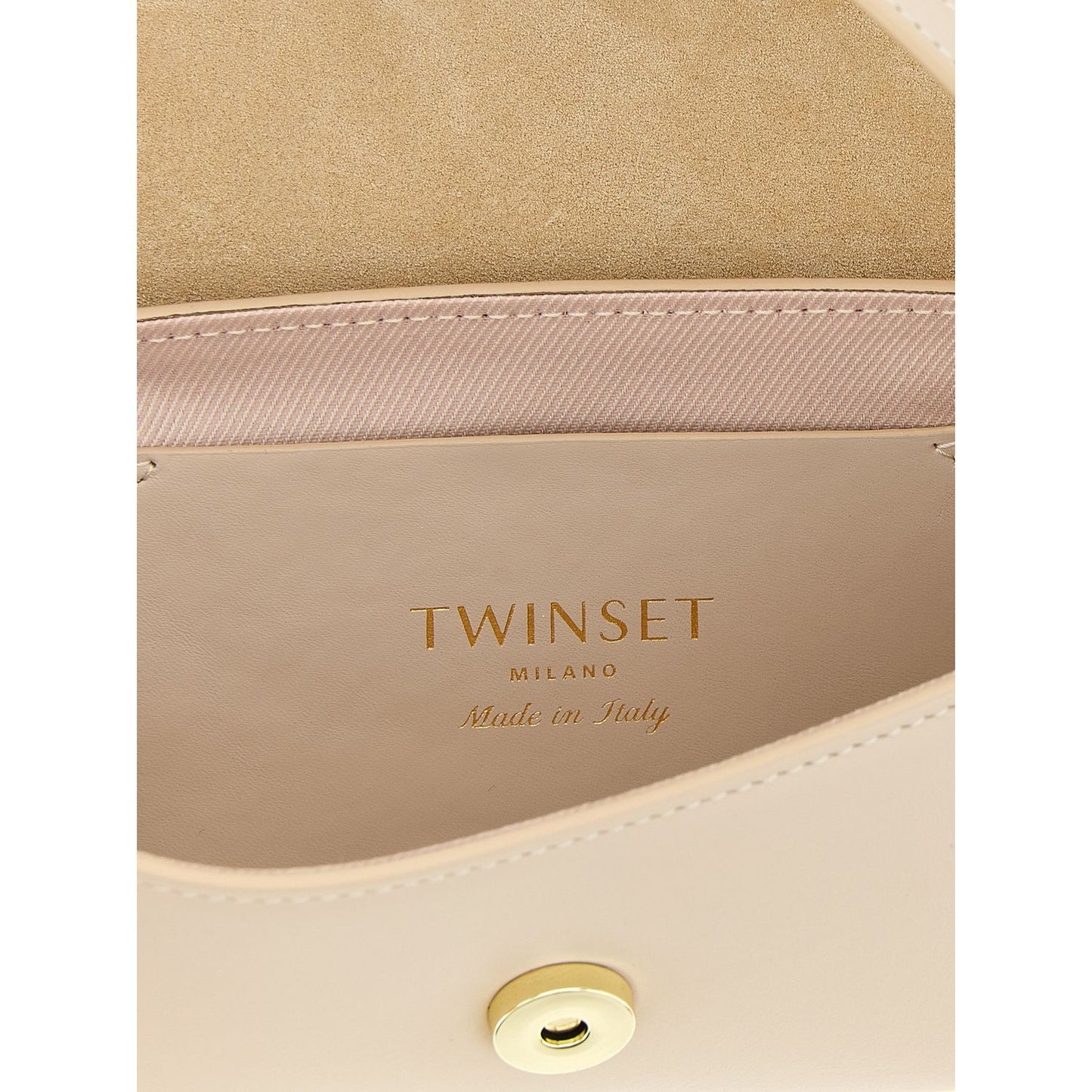Twinset White Leather Shoulder Bag