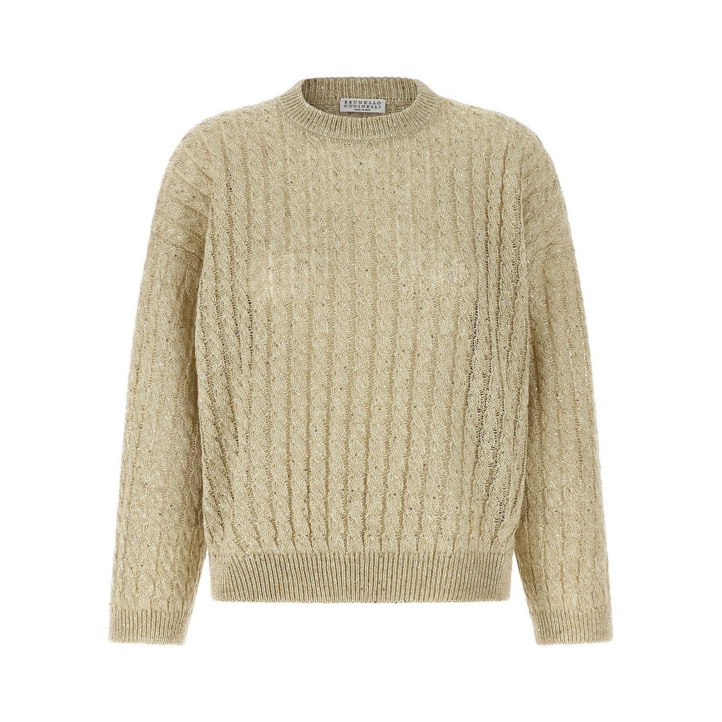 Brunello Cucinelli Beige Linen Cardigan