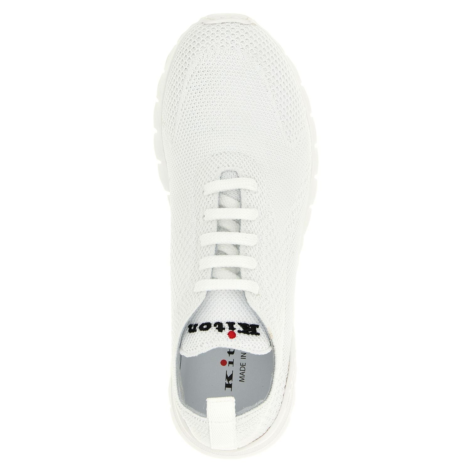 Kiton White Cotton Athletic Sneakers