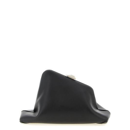 The Attico Black Calfskin Clutch Bag