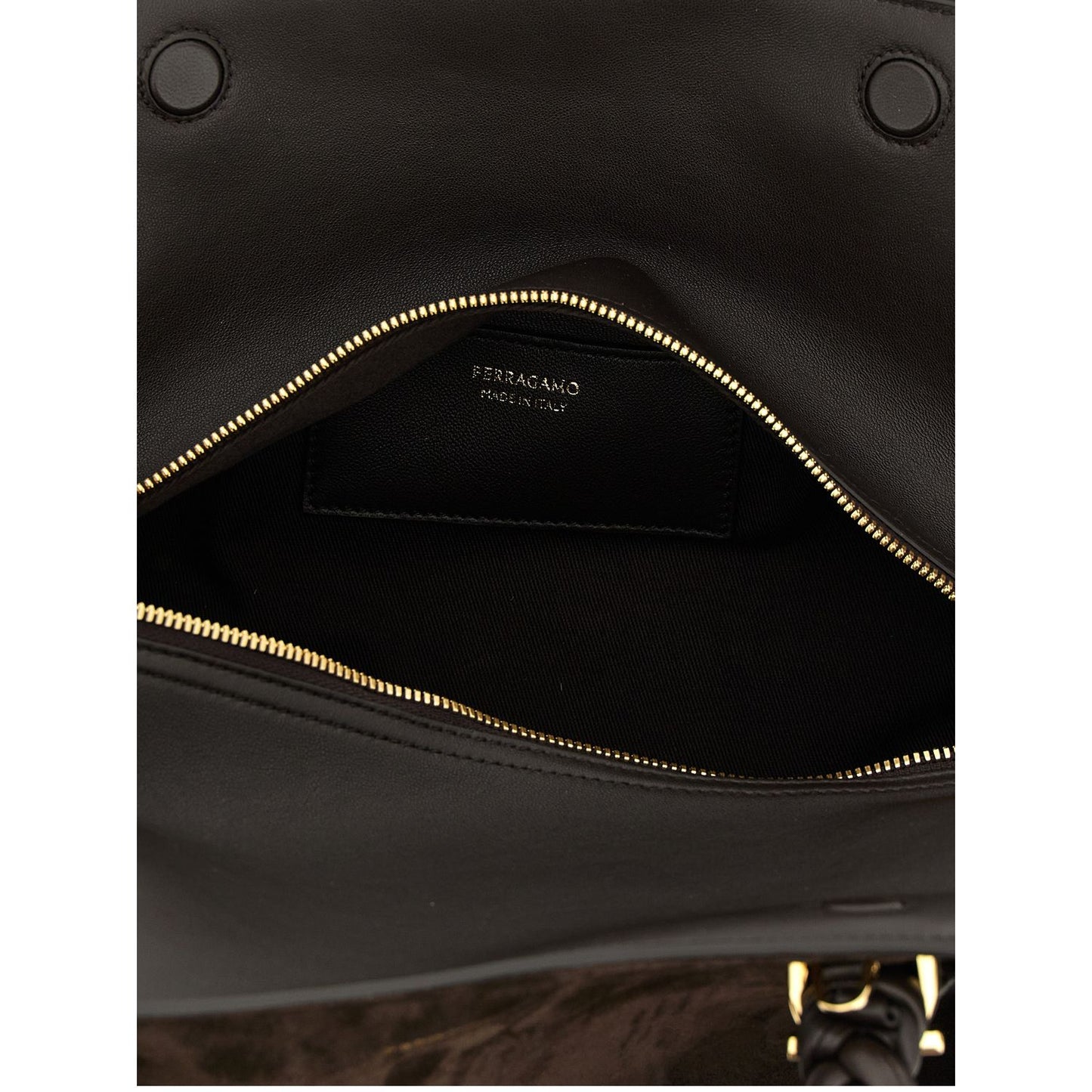 Ferragamo Brown Goatskin Handbag