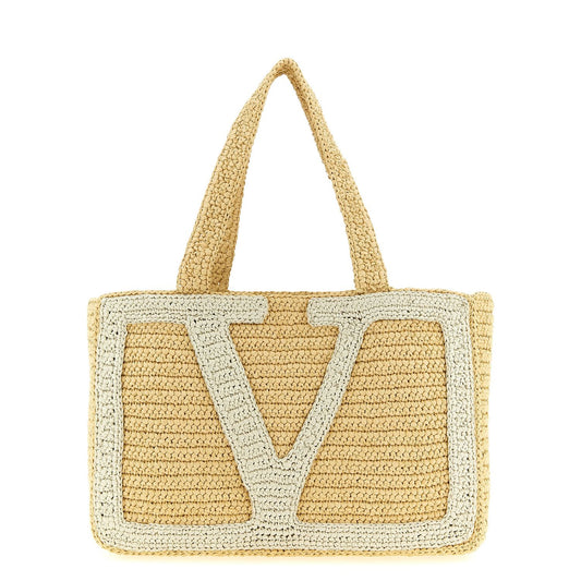 Valentino Garavani White Viscose Tote Bag