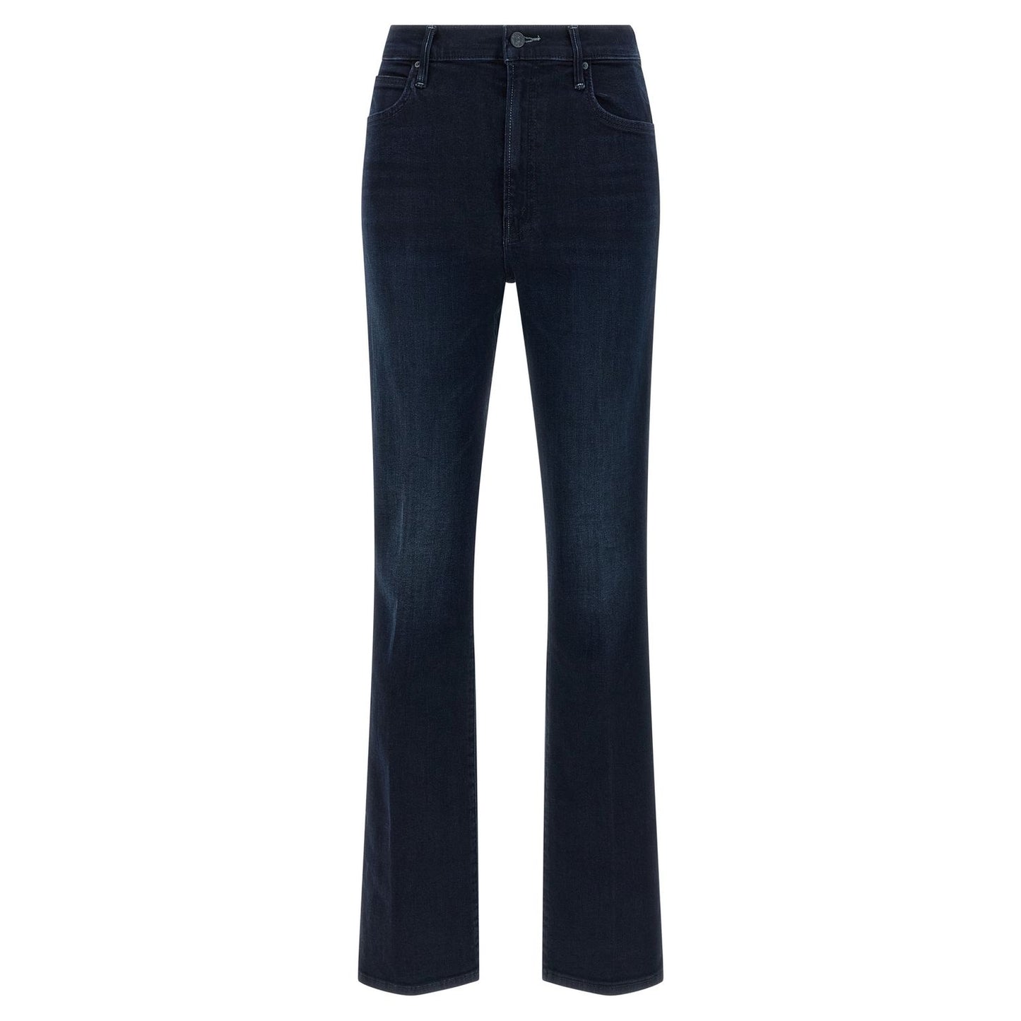 Mother Denim Blue Cotton Flared Jeans