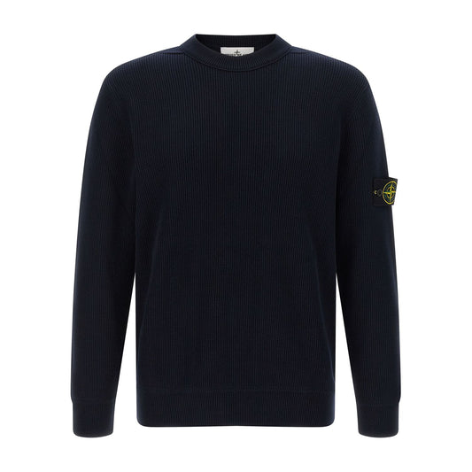Stone Island Blue Cotton Cardigan