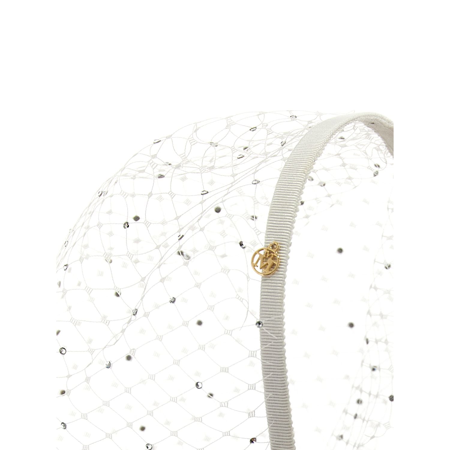 Maison Michel White Polyamide Headband
