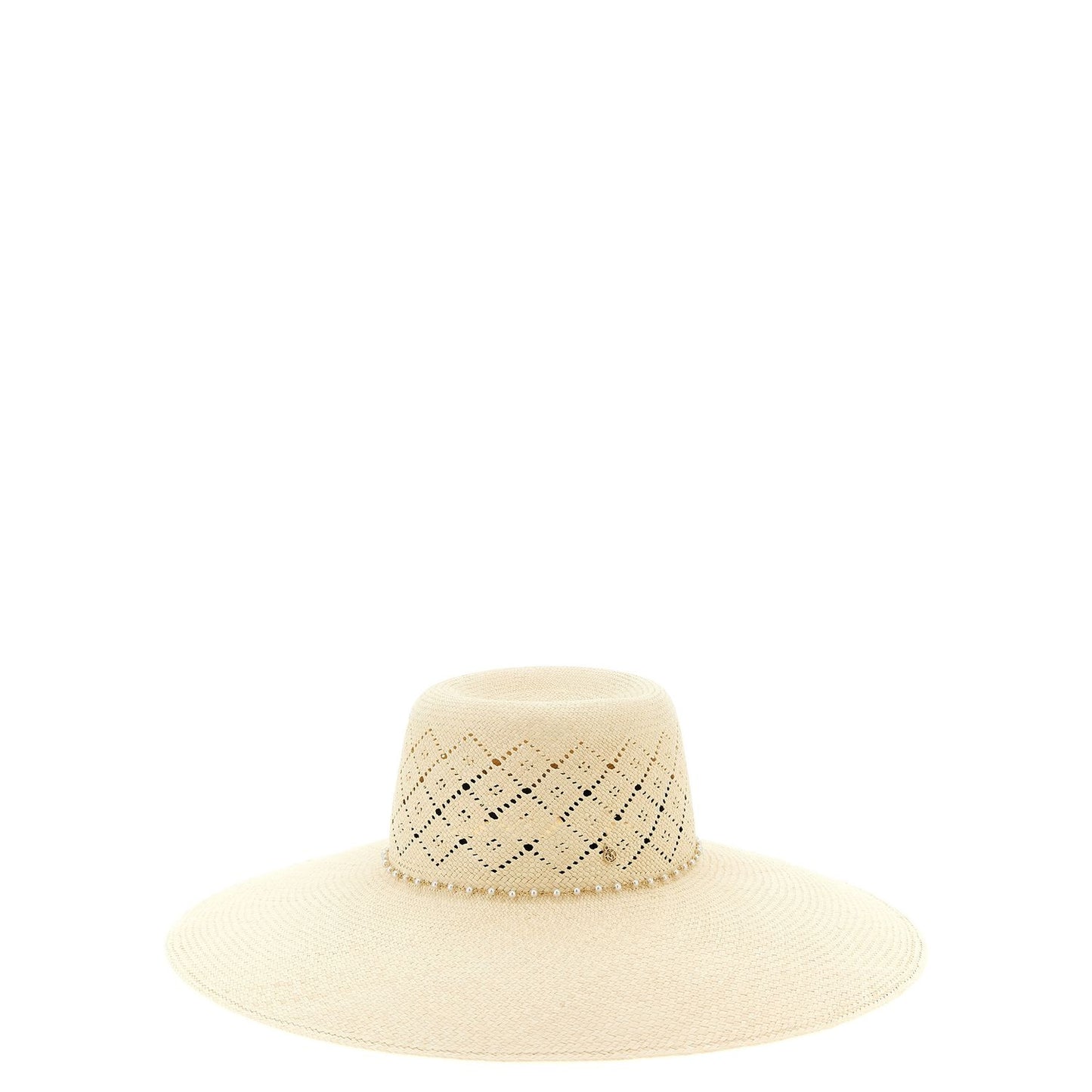 Maison Michel Beige Fabric Sunhat