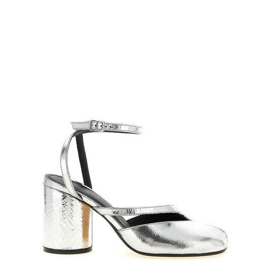 Maison Margiela Silver Calfskin High Heel Pumps