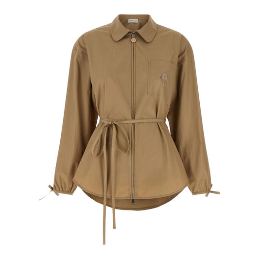 Moncler Beige Cotton Full-Length Jacket