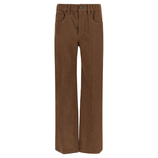 Brunello Cucinelli Brown Cotton Jeans Denim
