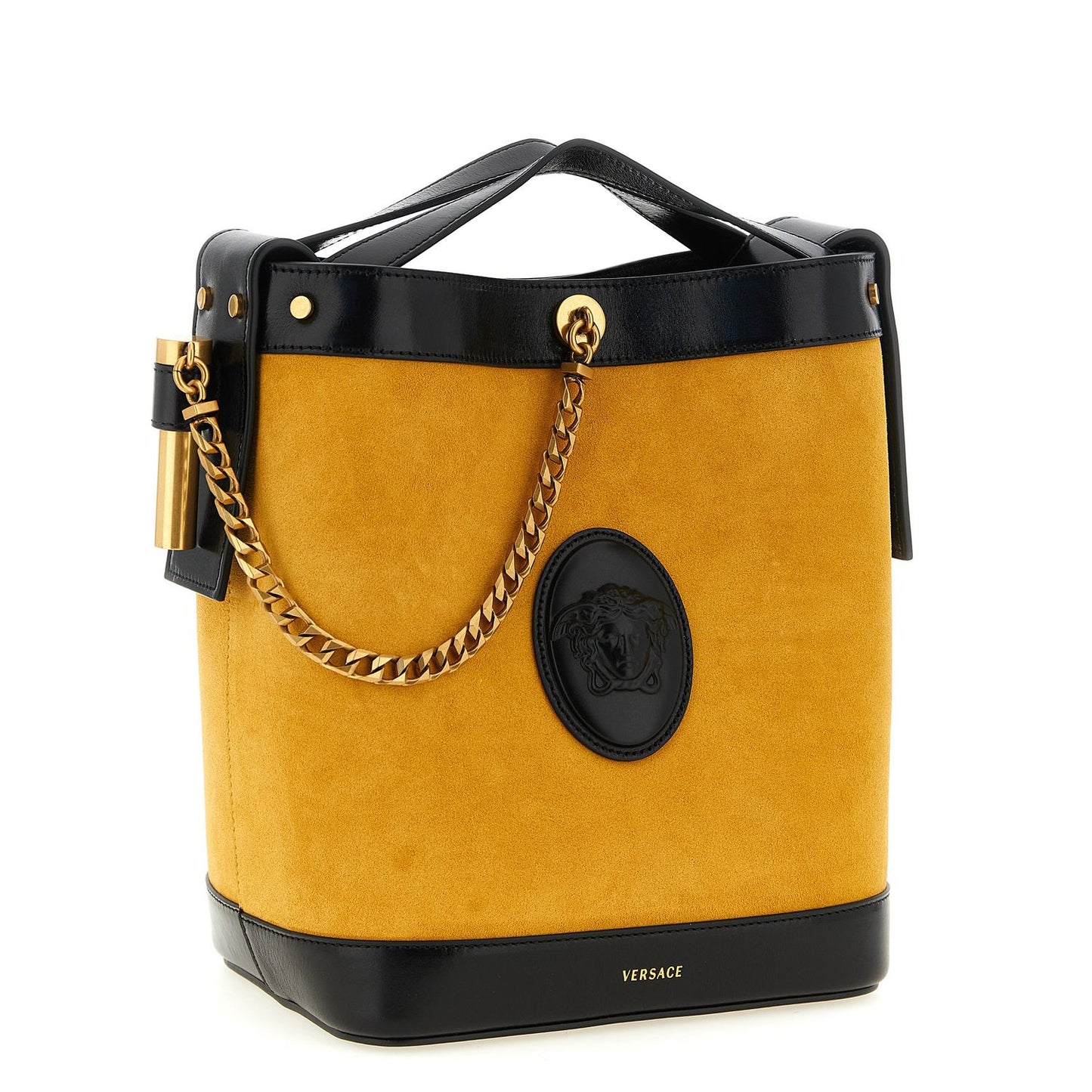 Versace Bicolor Calfskin Shoulder Bag