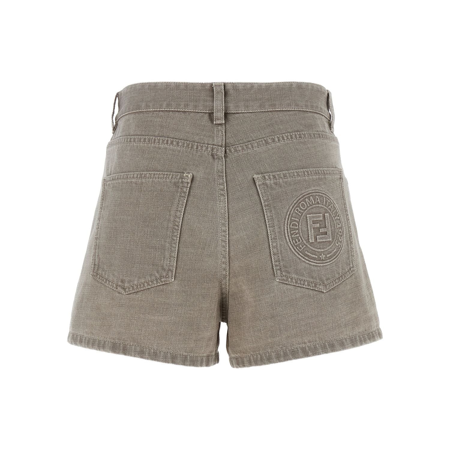 Fendi Beige Cotton Bermuda Shorts