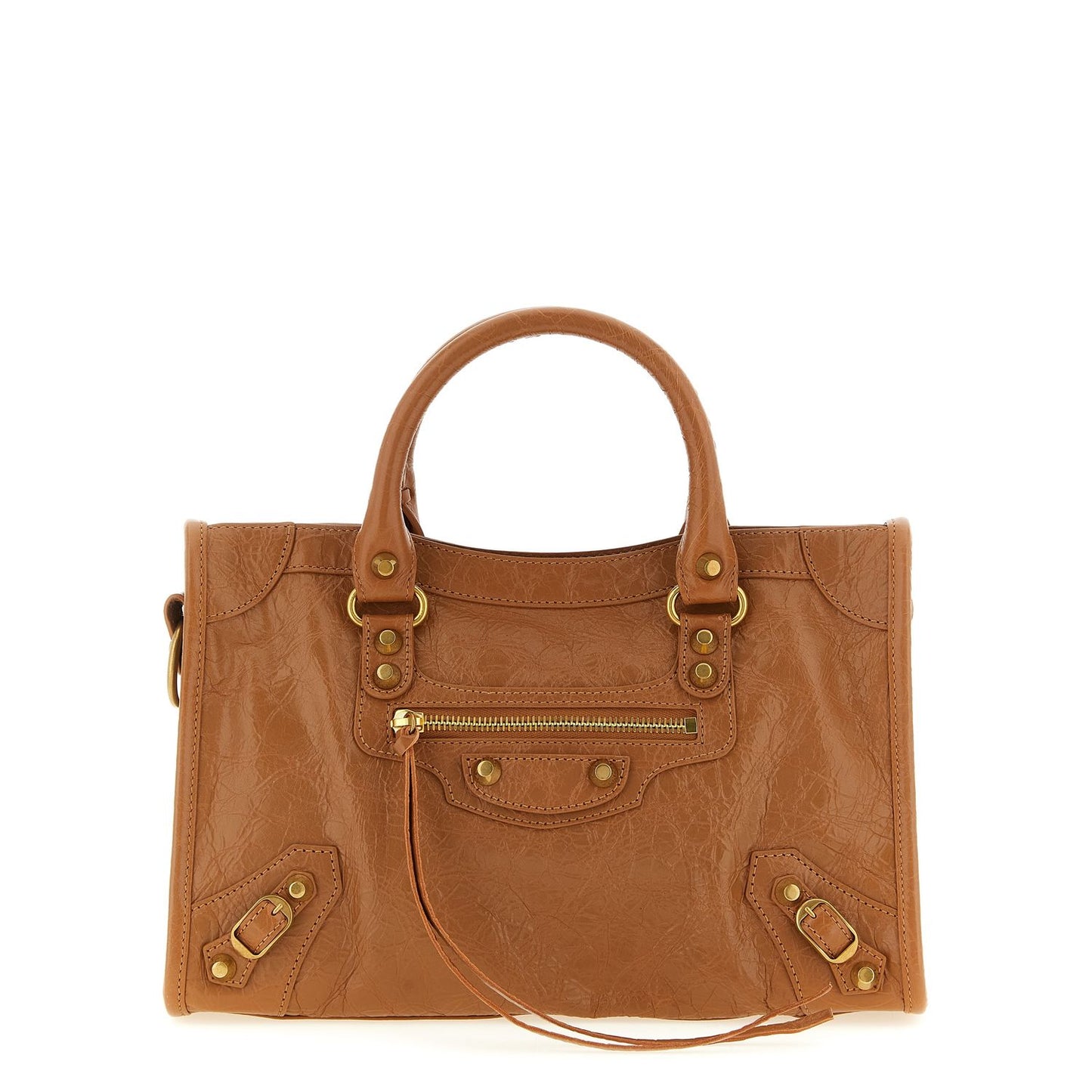 Balenciaga Brown Lamb Leather Handbag