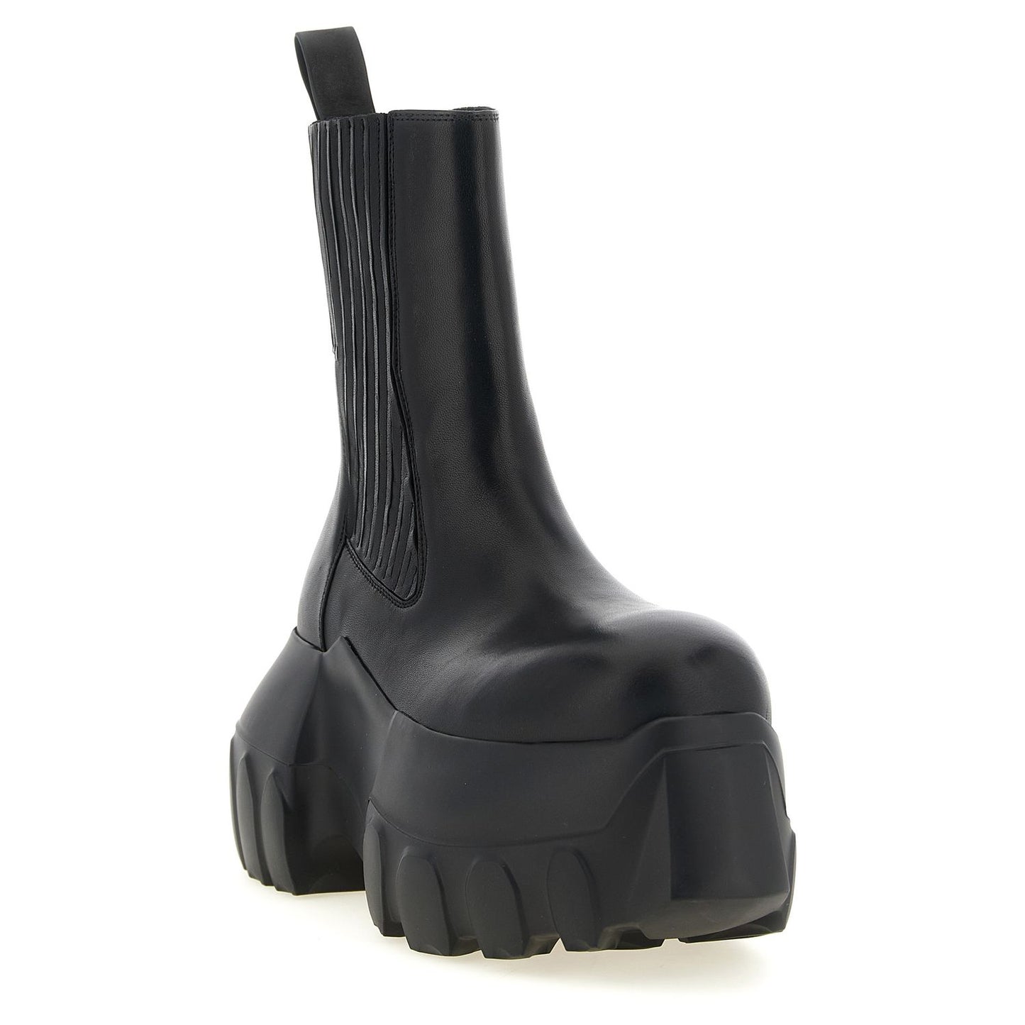 Rick Owens Black Ramie Ankle Boots