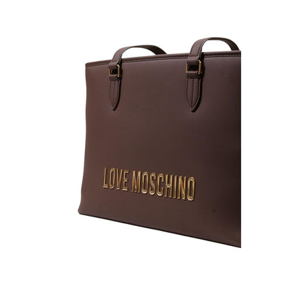 Love Moschino Brown Polyethylene Handbag