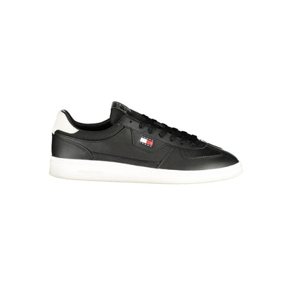 Tommy Hilfiger Black Polyurethane Men's Sneaker